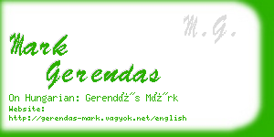mark gerendas business card